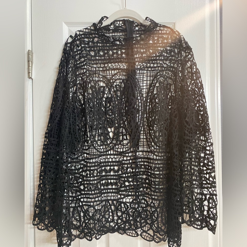 Lane Bryant Embroidered Lace Top